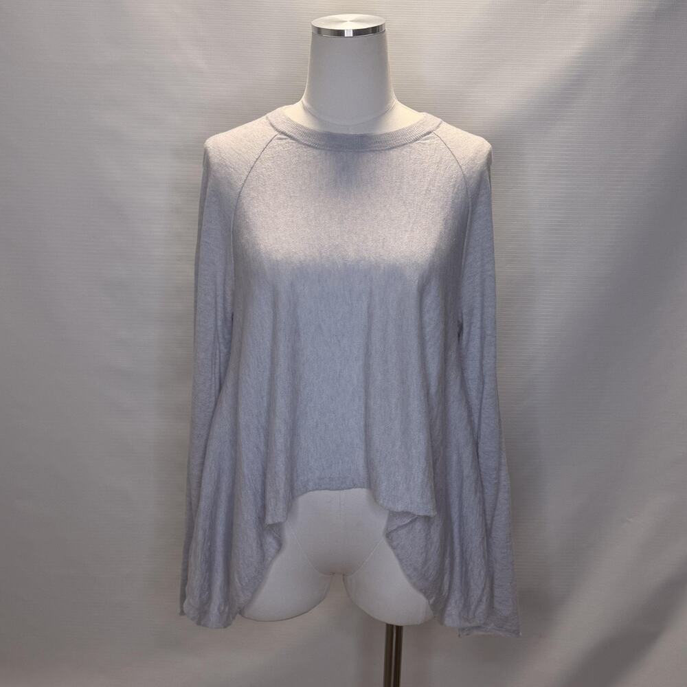 Eileen Fisher Sweater Womens Medium Gray Lyocell Wool Alpaca Tunic Crewneck